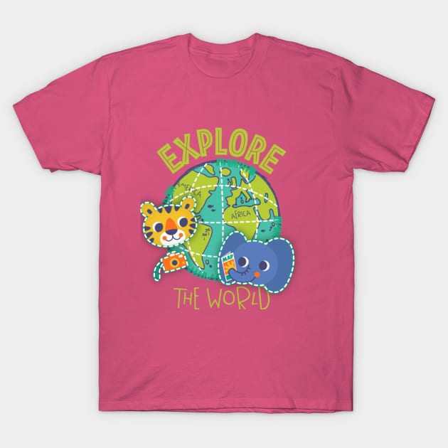 Explore The world , Back to school design T-Shirt by TulipDesigns